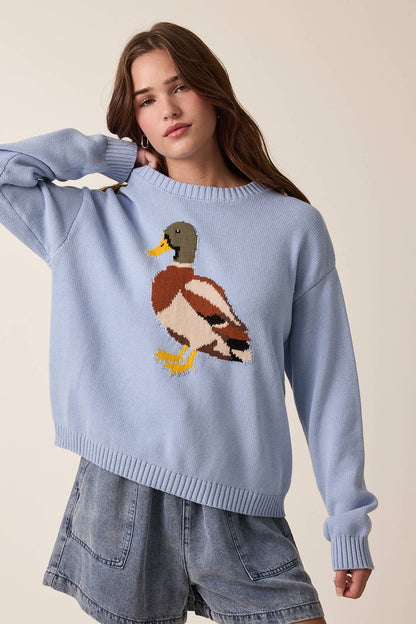 MALLARD DUCK KNIT SWEATER / WL25-12426