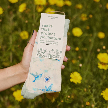 Socks that Protect Pollinators | Beige Hummingbirds