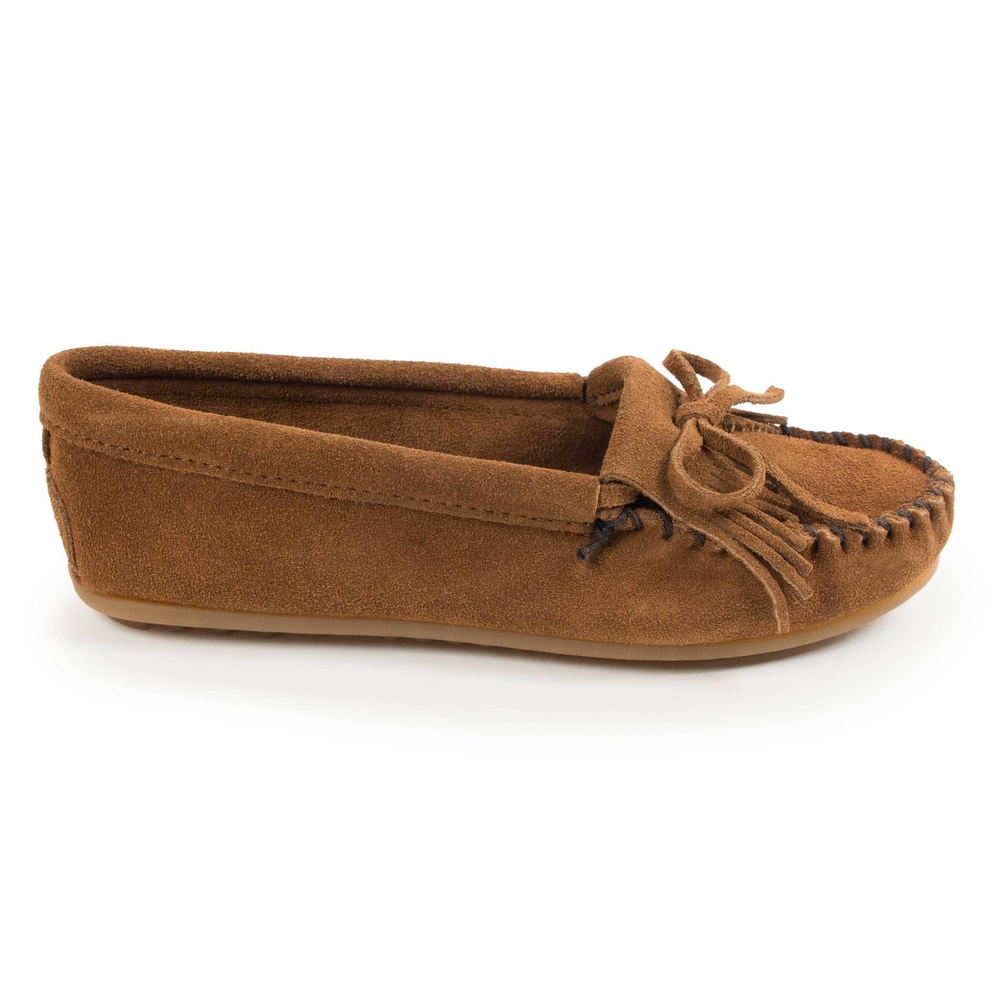 Women's Suede Kilty Moccasin Loafer Shoe