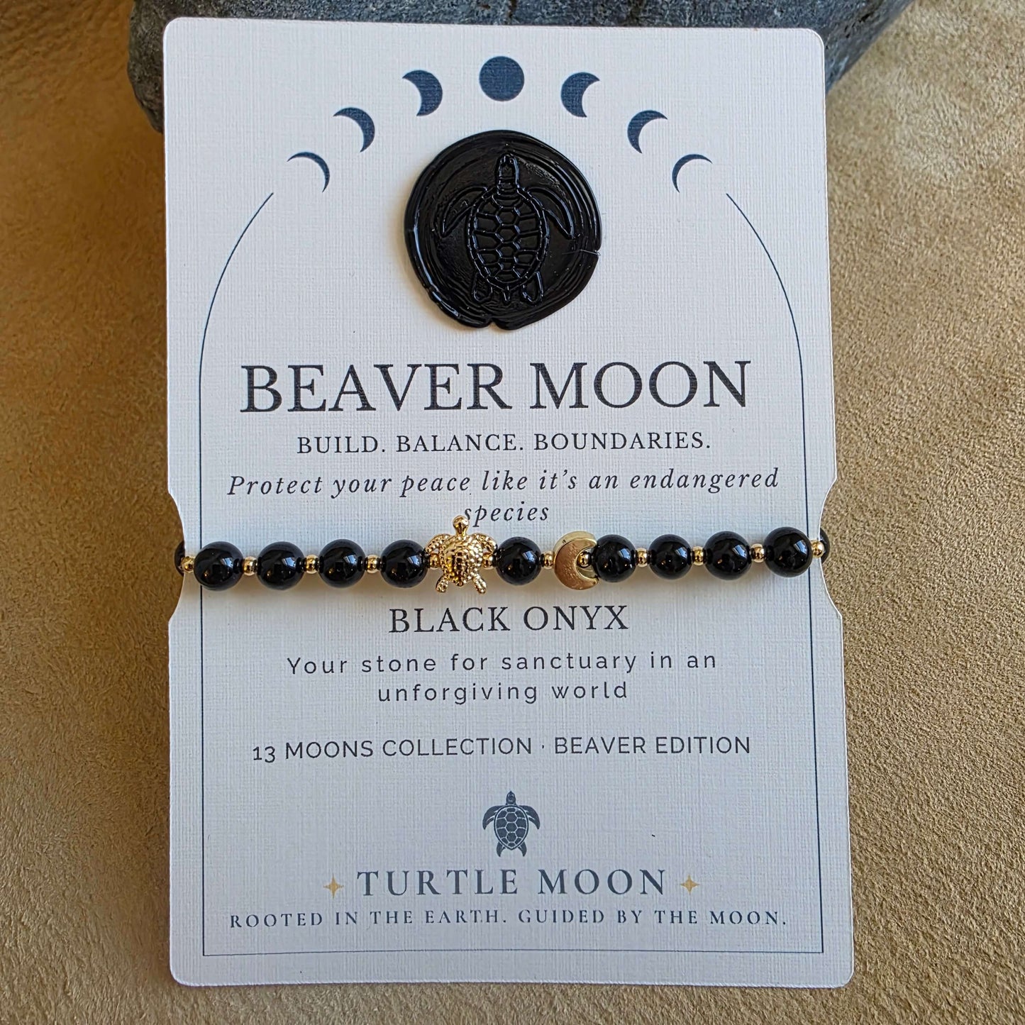Beaver Moon Bracelet | Black Onyx