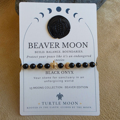 Beaver Moon Bracelet | Black Onyx
