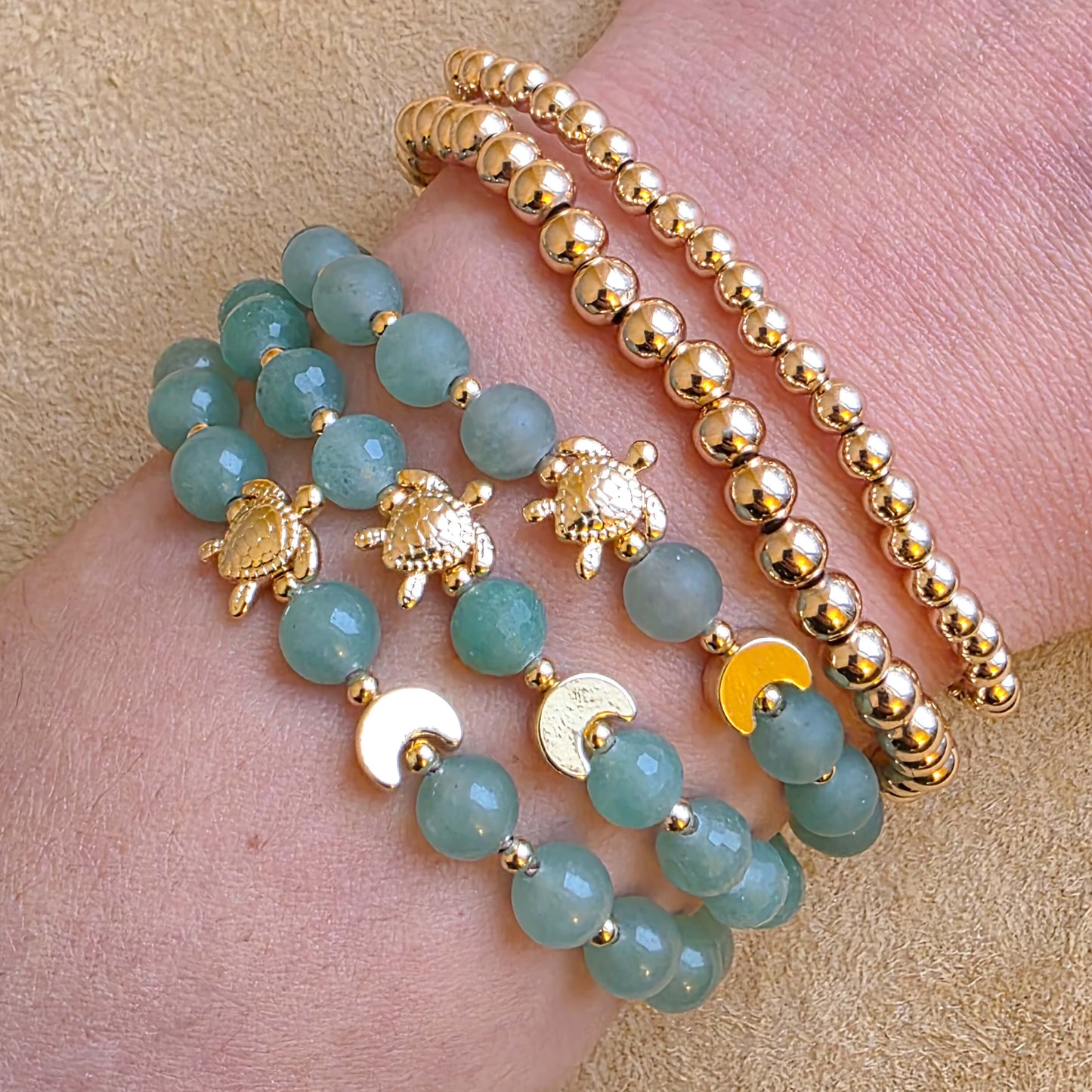Worm Moon Bracelet | Green Aventurine