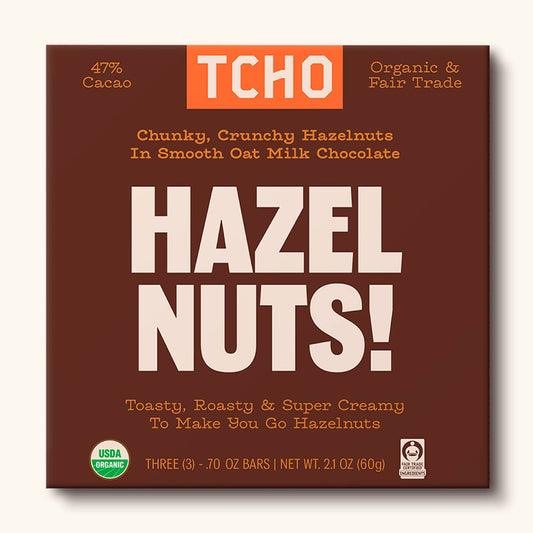 Hazel Nuts! Crunchy Oat Milk Hazelnut Chocolate Bar