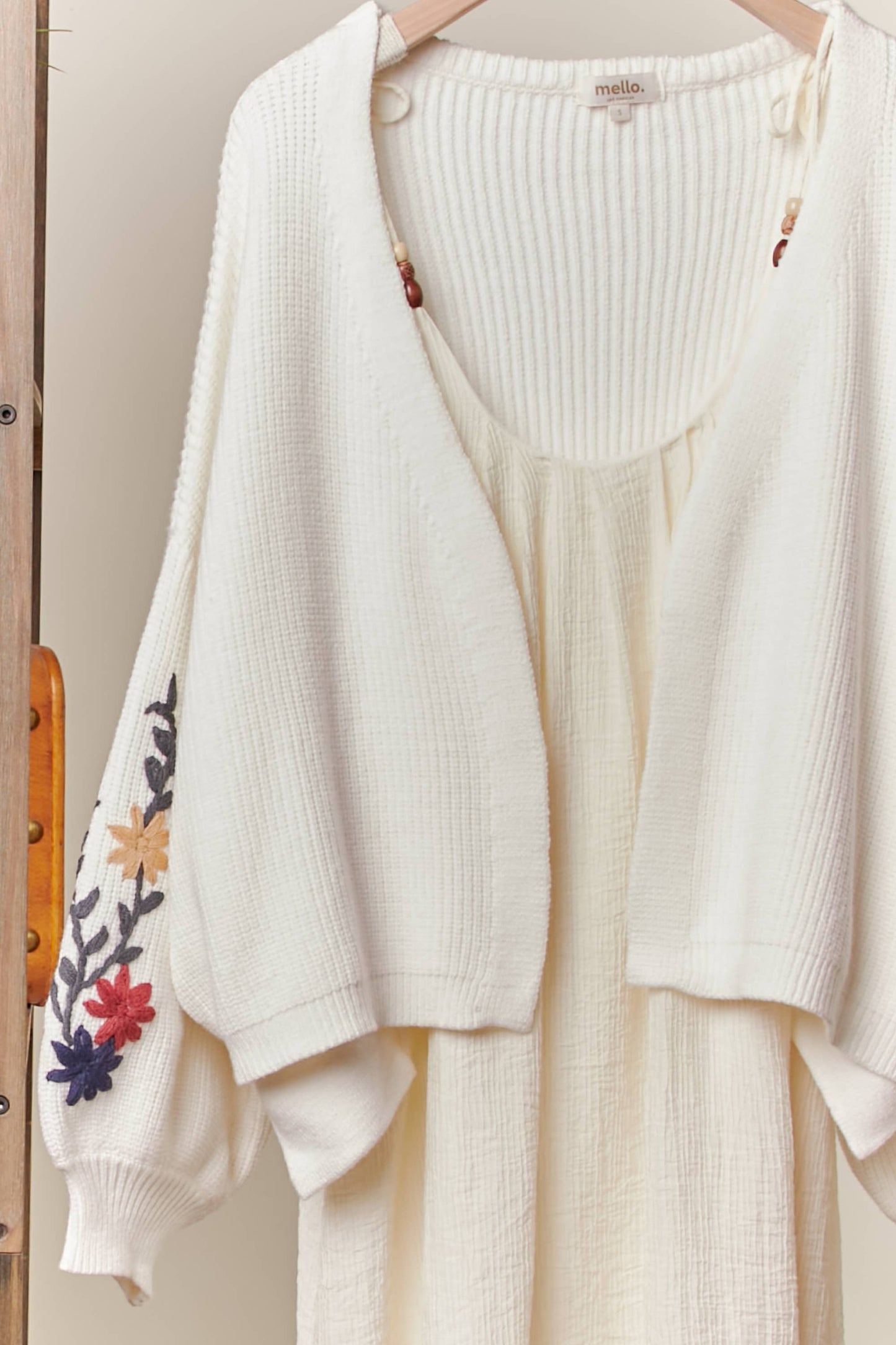 Floral embroidery Patchwork Cardigan