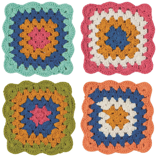 Loop de loop Crochet Coasters Set of 4
