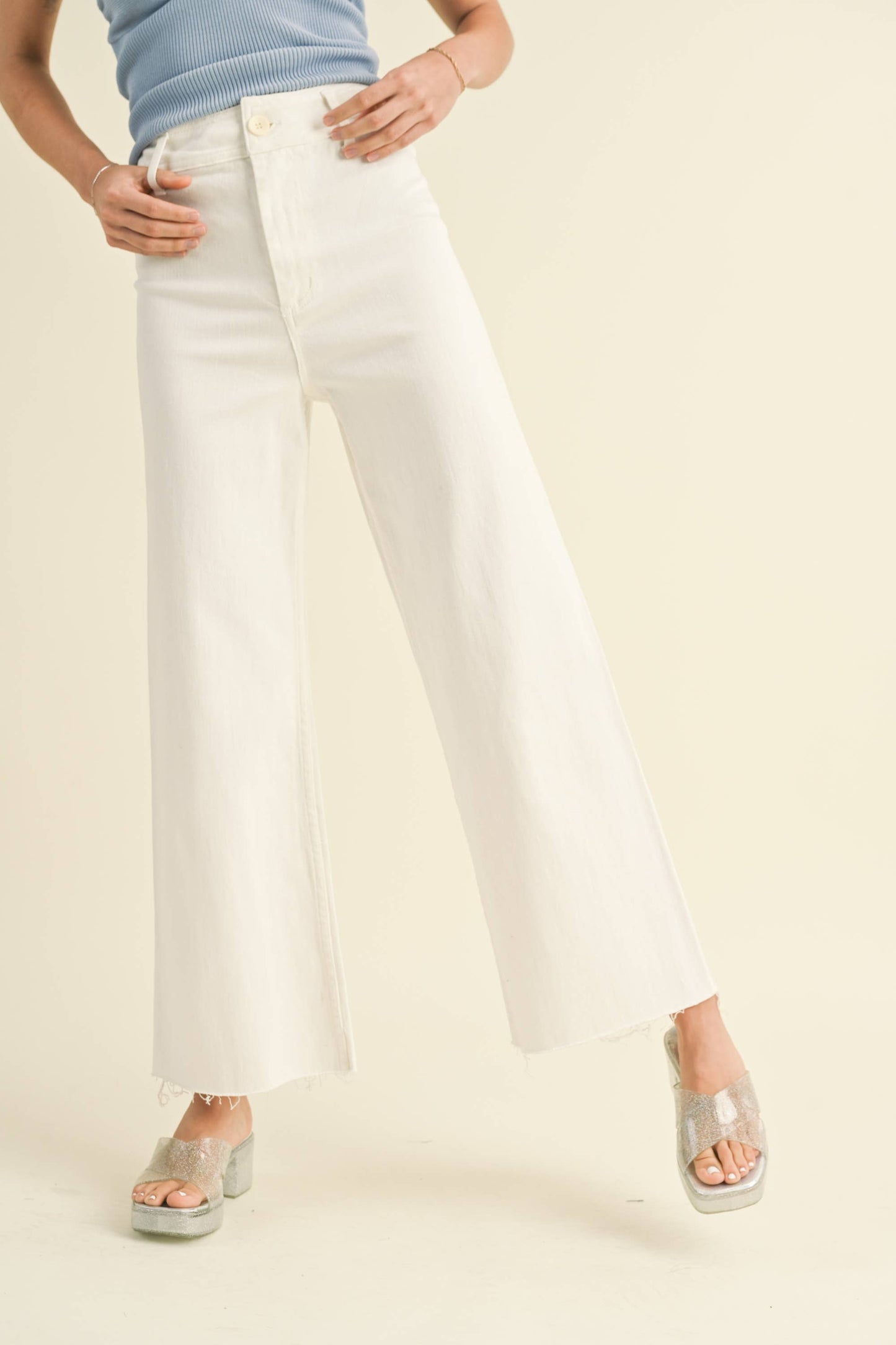 Stone Wide Leg Denim Pants