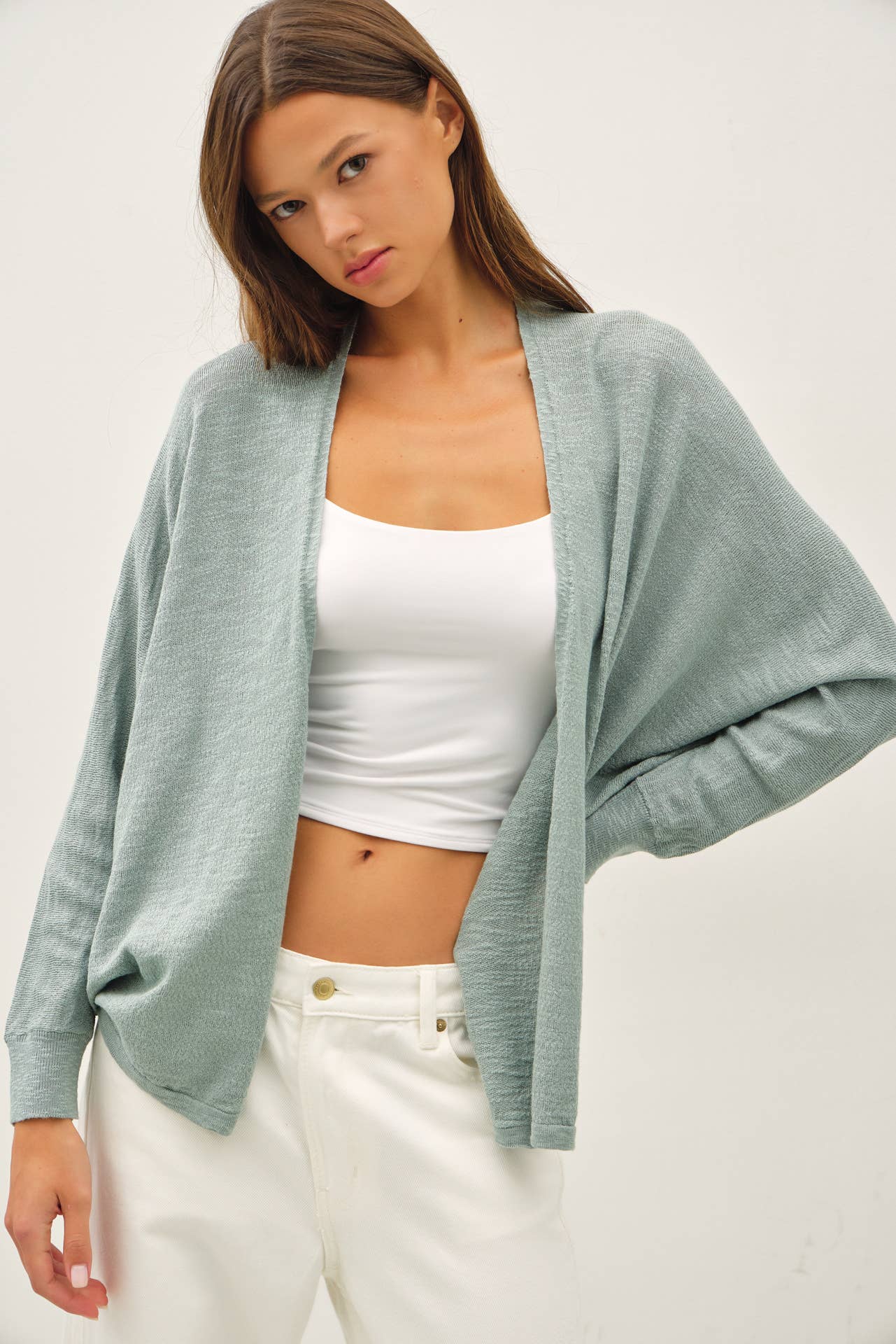 Spring Dolman Sleeve Cardi