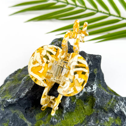 Yellow Python Hair Clip