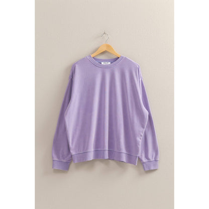 Drop Shoulders Relaxed Crew Neck Sweatshirt