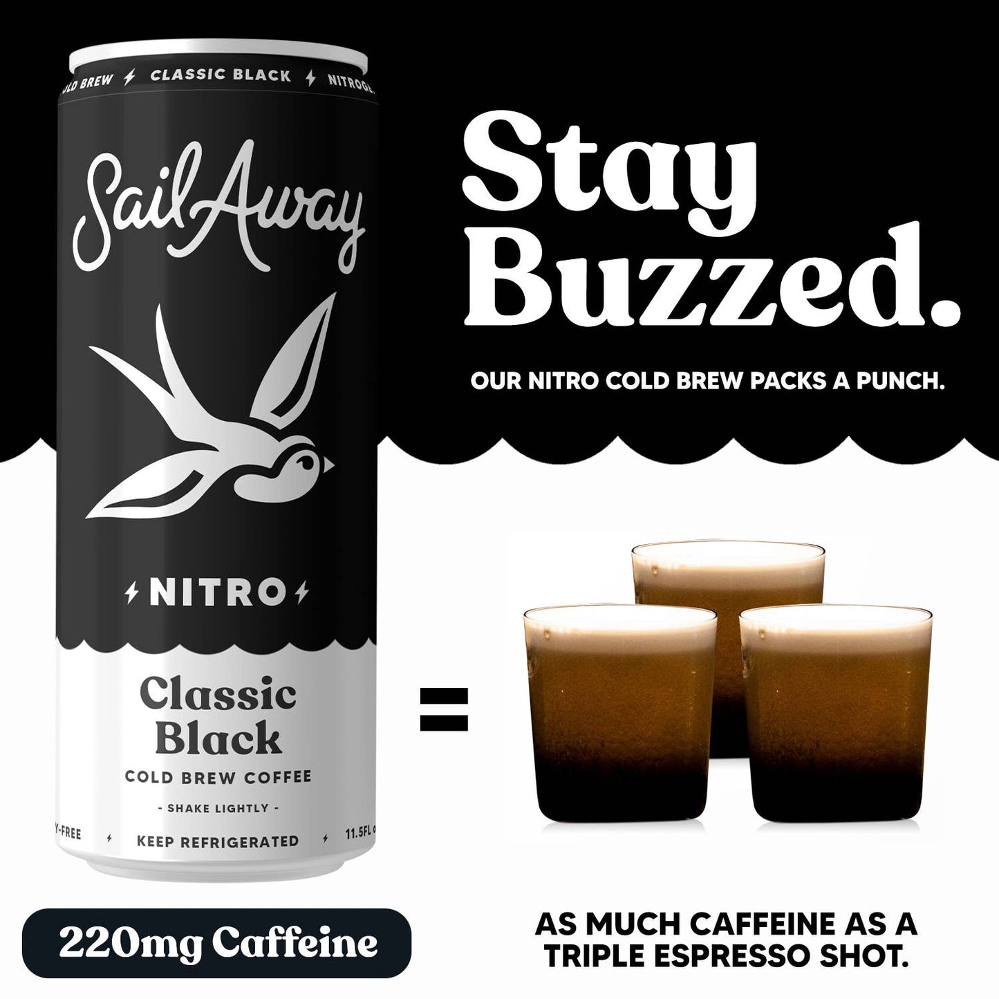 Cold Brew Coffee Cans - Classic Black