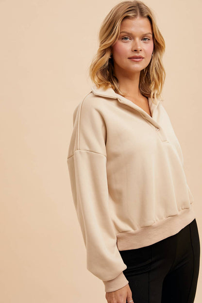 Cropped Polo Pullover