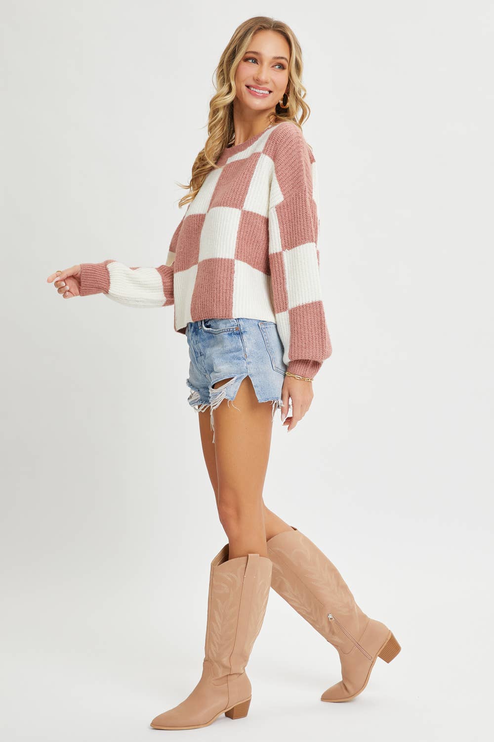 Cozy Grid Sweater