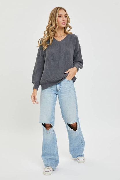 EVERYDAY CASUAL  SWEATER: CHARCOAL / Contemporary / L