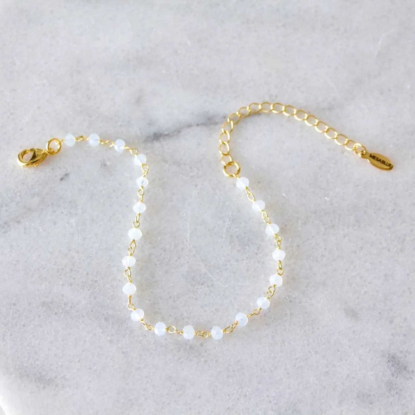 Faceted Opalite Chain Bracelet