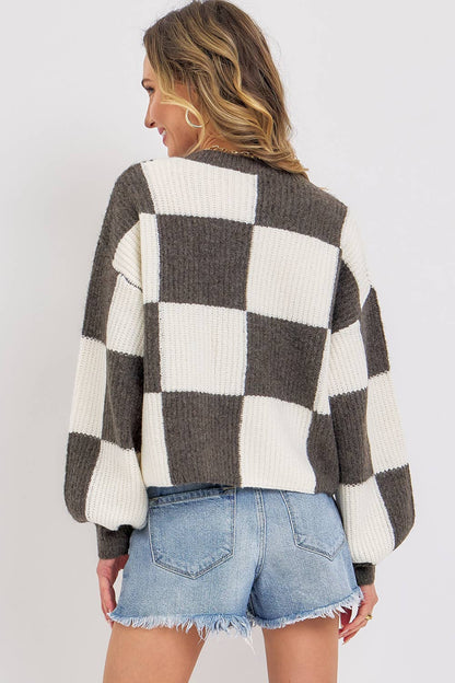 Cozy Grid Sweater