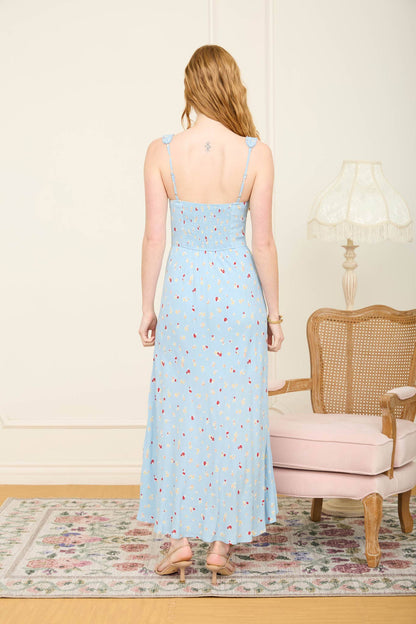 Playful Floral Midi Dress