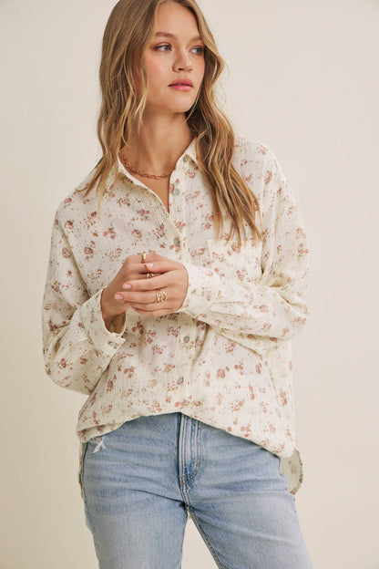 Soft Wind Floral Top