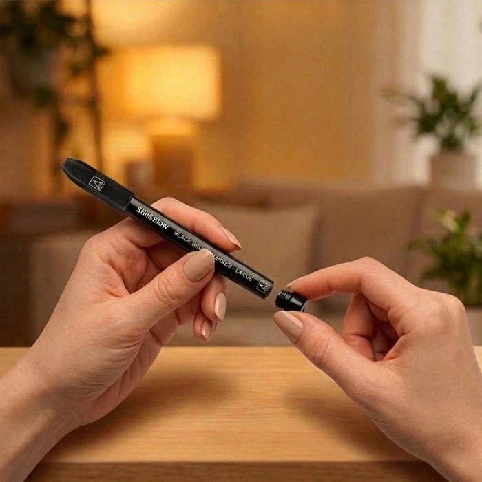 6-Piece Refillable Black Markers