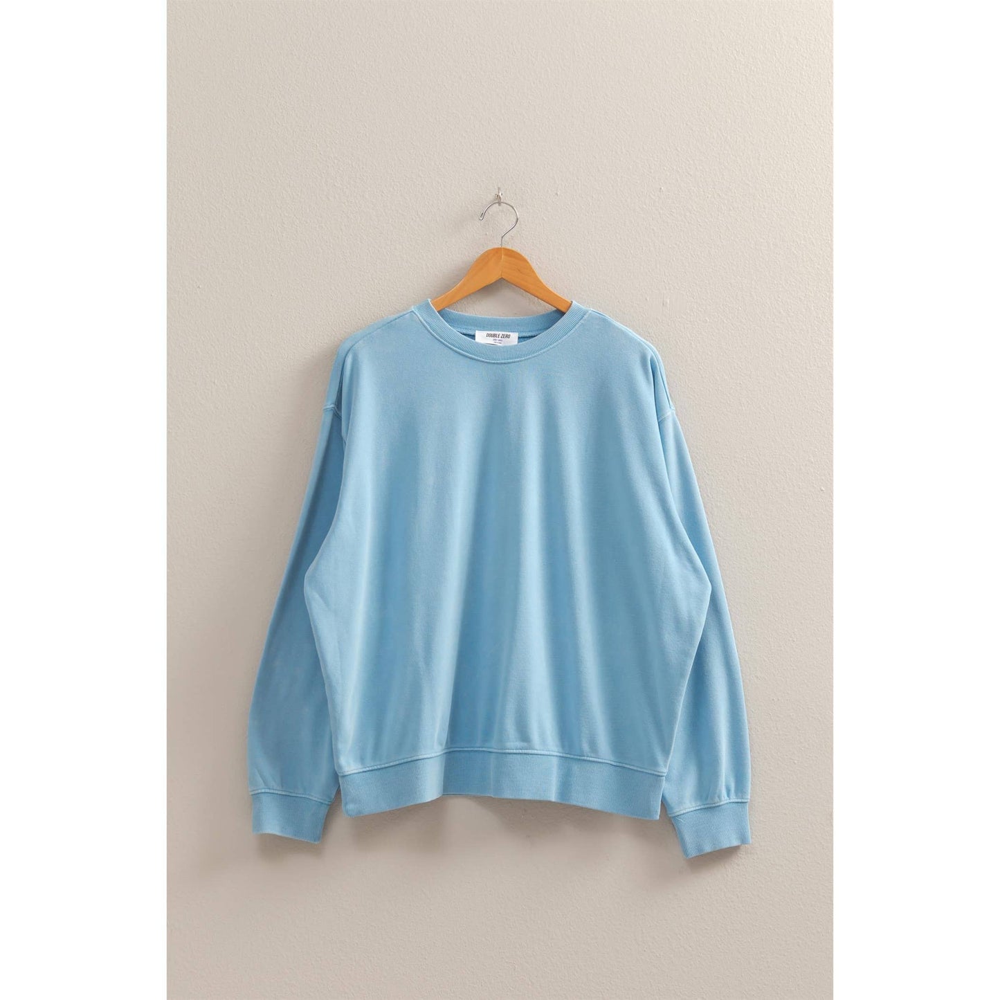 Drop Shoulders Relaxed Crew Neck Sweatshirt