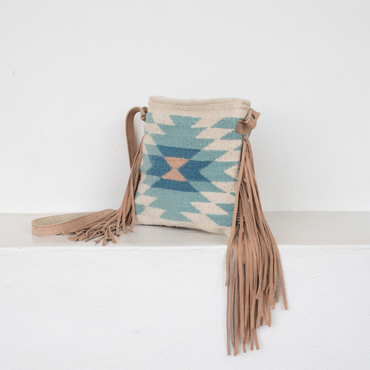 Viento Dulce Wool Fringe Crossbody–Handwoven Oaxaca