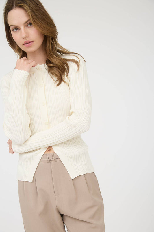 Essential Button Down Split Hem Shirt
