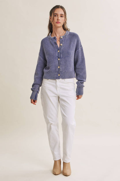 Mineral Waffle Cardigan