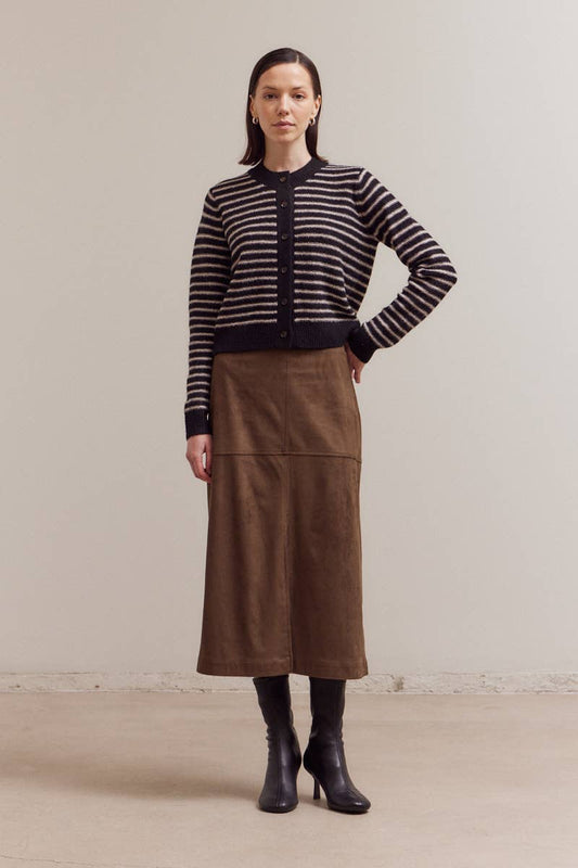 Essential Striped Button Up Cardi