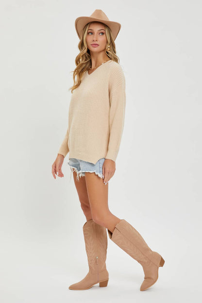 EVERYDAY CASUAL  SWEATER: Brown / Contemporary / S