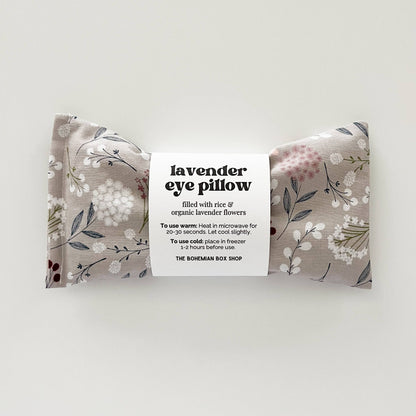 Lavender Eye Pillow - Gray Floral Relaxation
