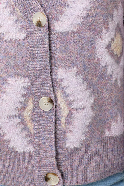 Aztec Pattern Button Down Cardigan