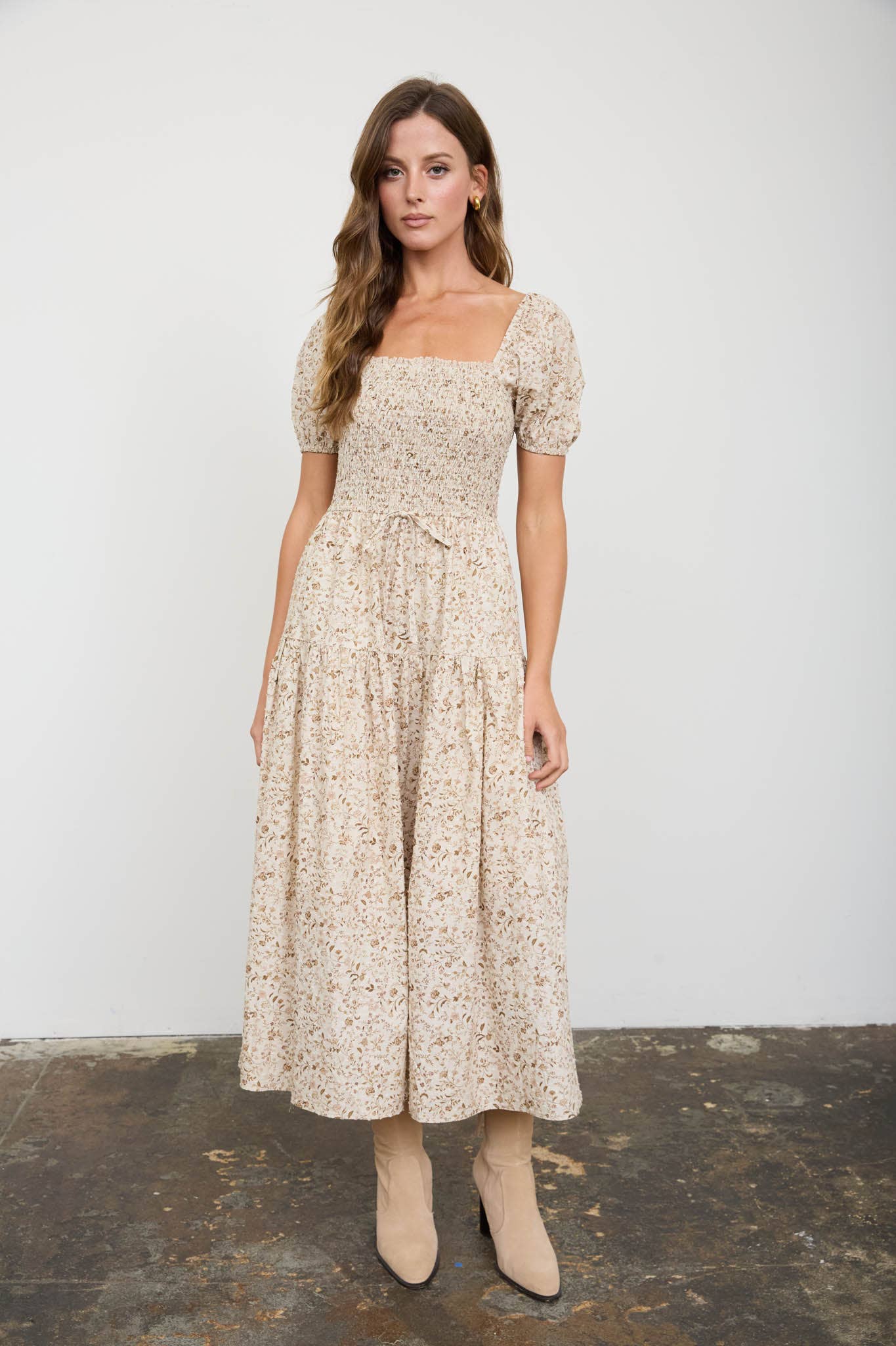 Meadow Bloom Midi Dress