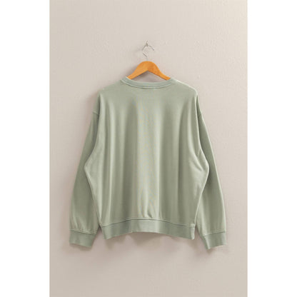Drop Shoulders Relaxed Crew Neck Sweatshirt