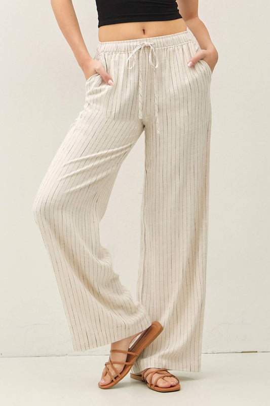 Effortless Striped Linen Pant