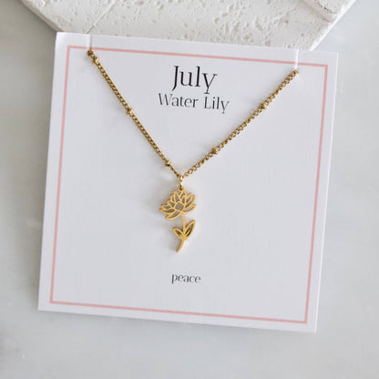 Birth Flower Necklaces - Waterproof
