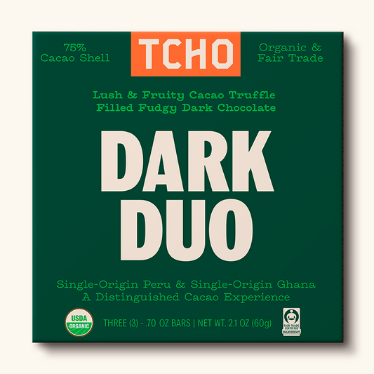 Dark Duo 75% Dark Chocolate Truffle Bar
