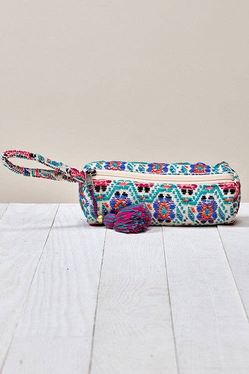 Multi Colored Floral Makeup Bag