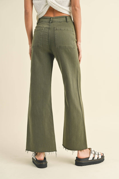 Stone Wide Leg Denim Pants