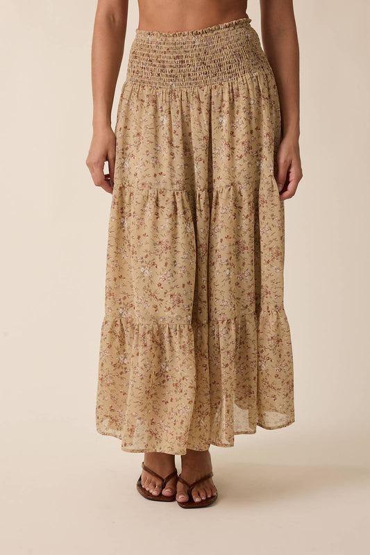 Wildflower Tiered Midi Skirt