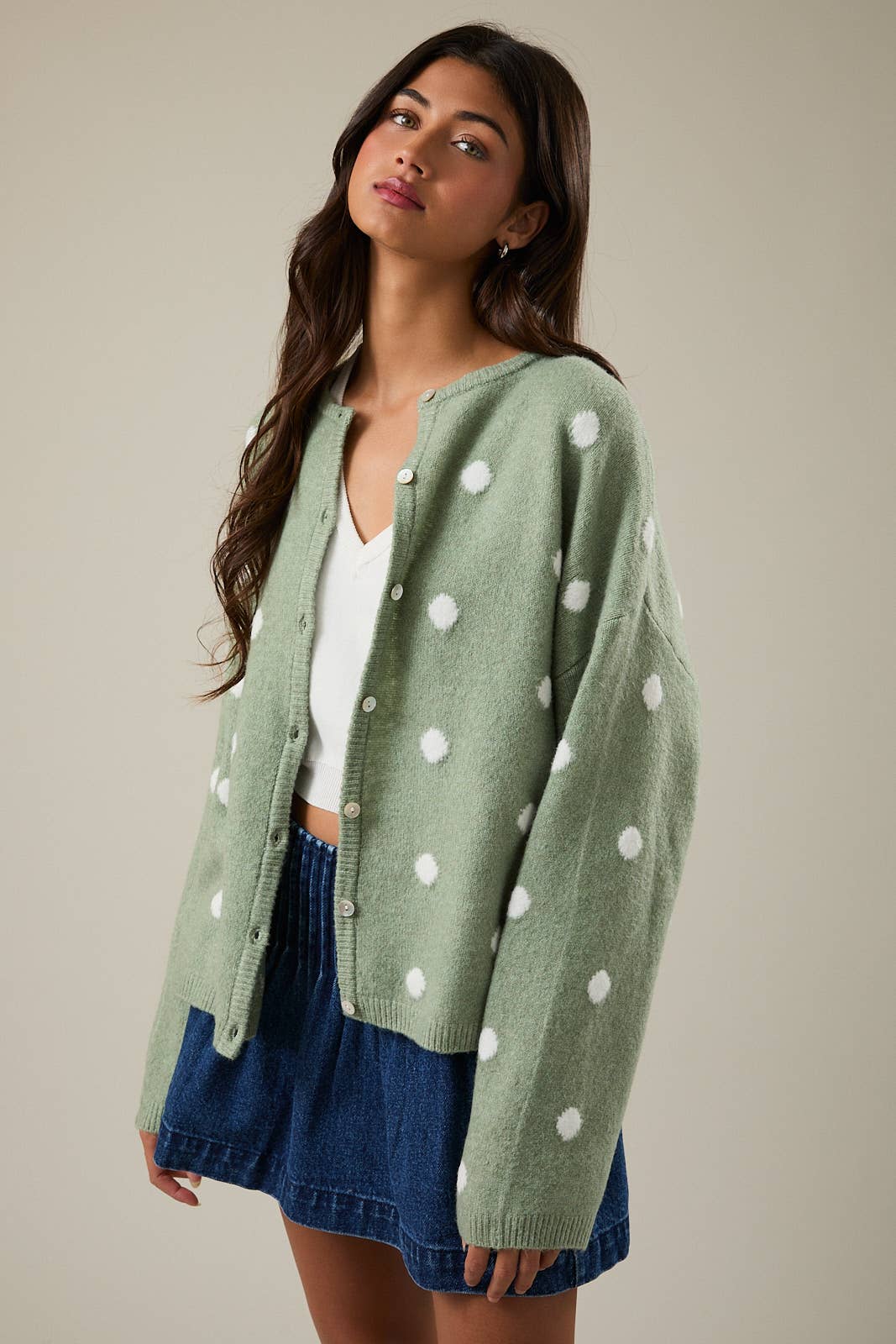 Harbor Dot Sweater Cardigan