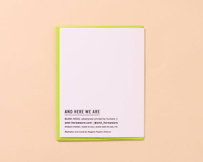 Letterpress Dilly Dally Pickle Card