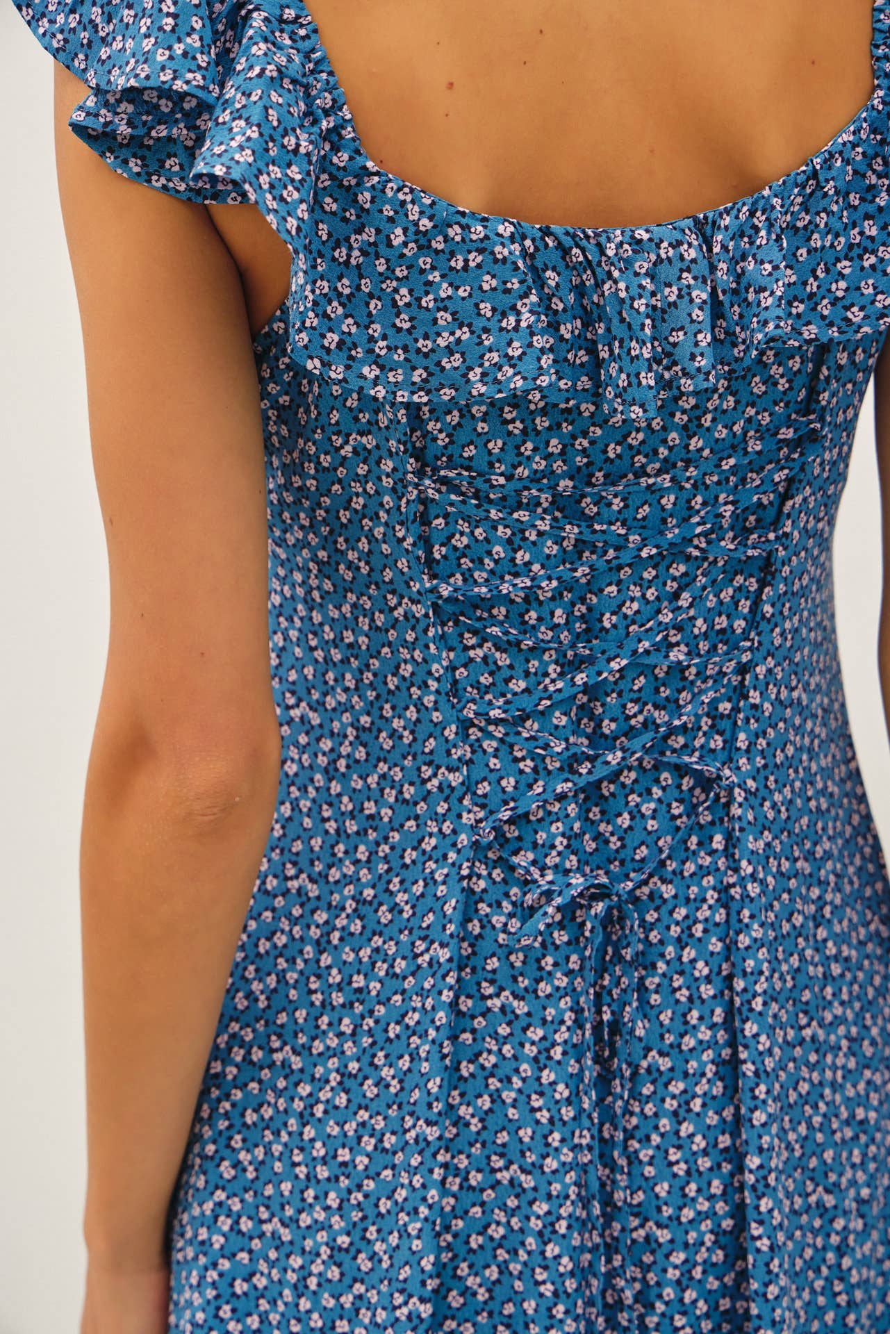 Ditsy Print Midi Dress
