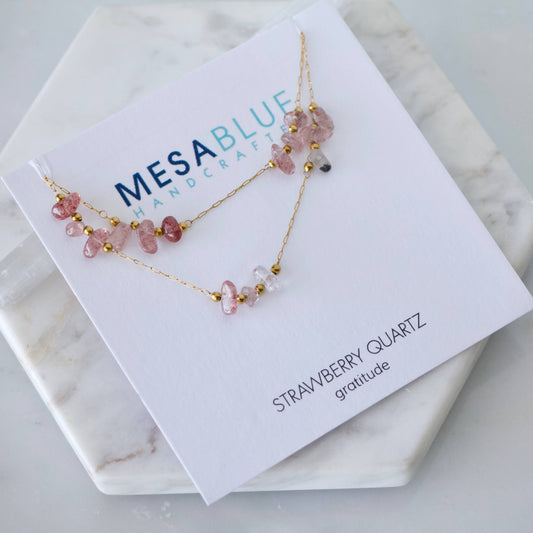 Nugget Gemstone Necklace, Apatite, Amazonite, Tourmaline, 