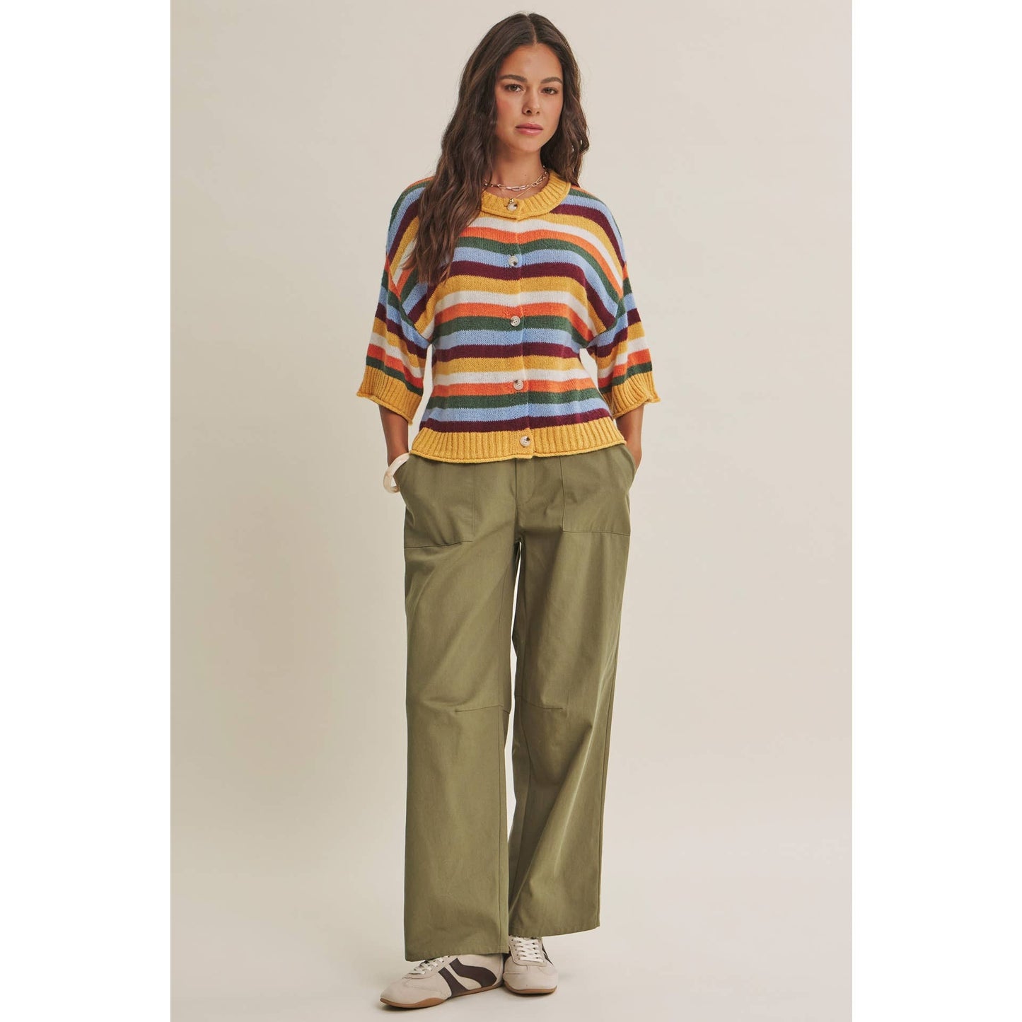 Golden Hour Stripe Cardigan