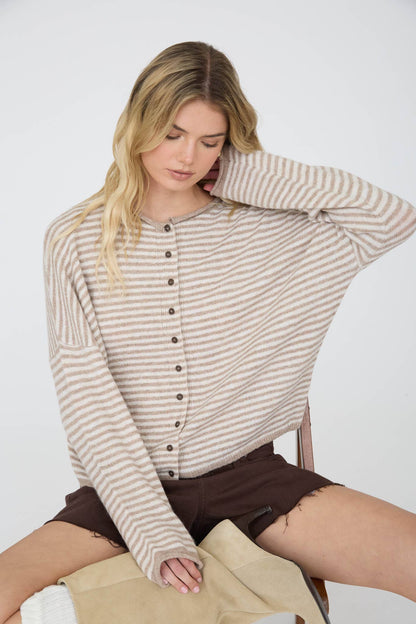 Driftwood Stripe Cardigan