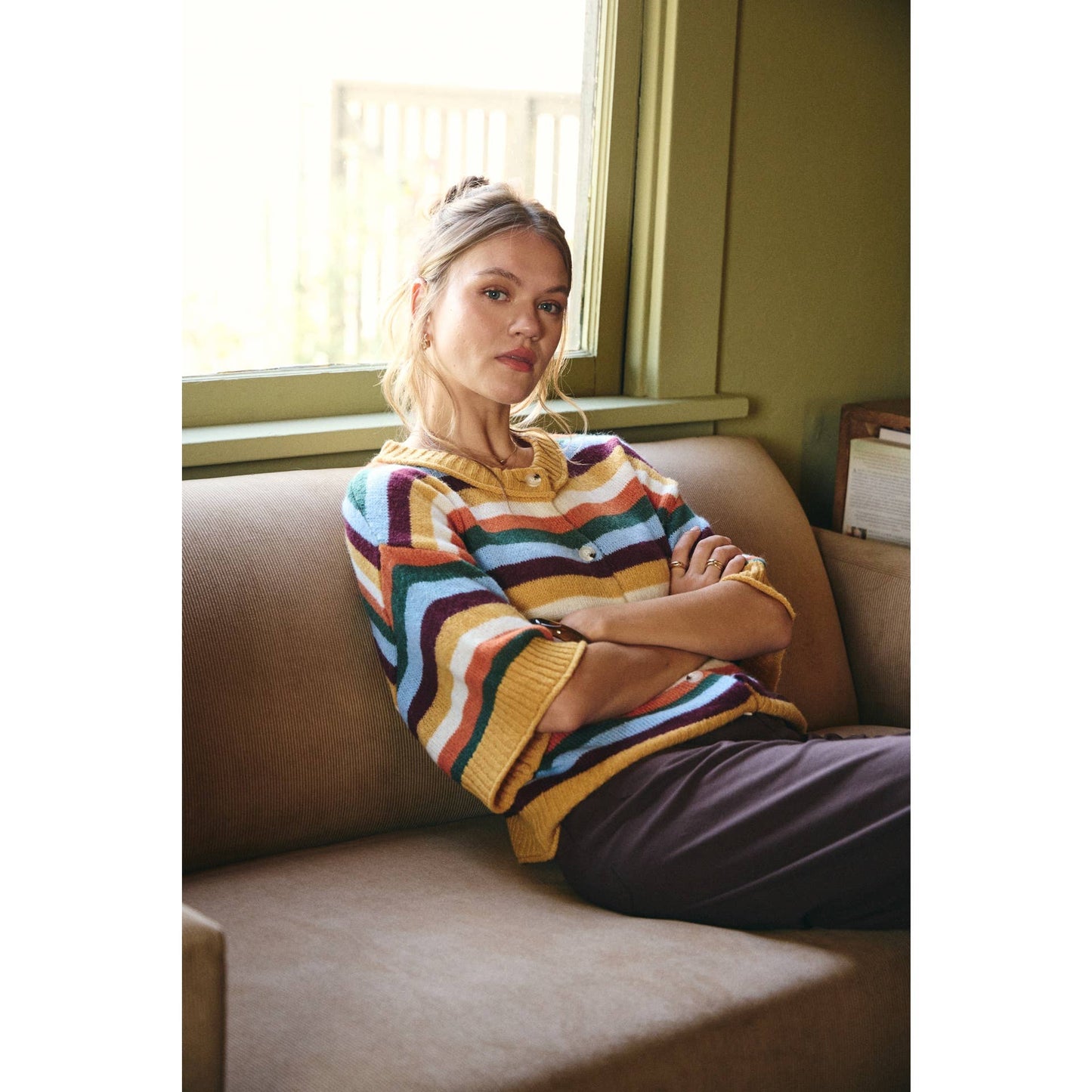 Golden Hour Stripe Cardigan