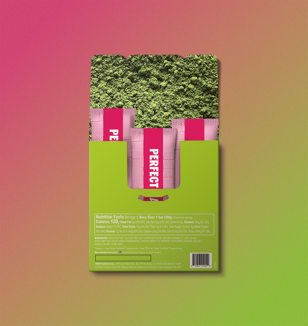 Perfect Matcha Strawberry White Chocolate Bar