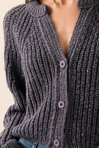 Confetti Button-Front Cardigan