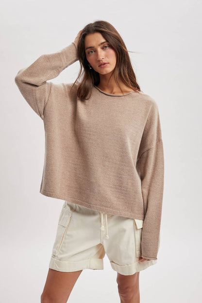 Summer Simple Roll Neck Sweater