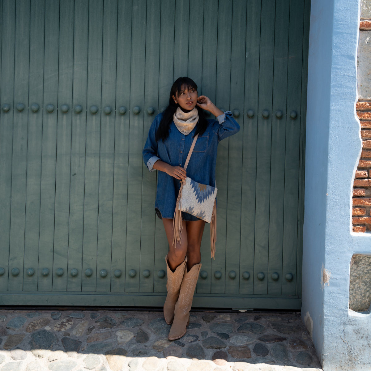 Vega Wool Fringe Crossbody–Handwoven Oaxaca