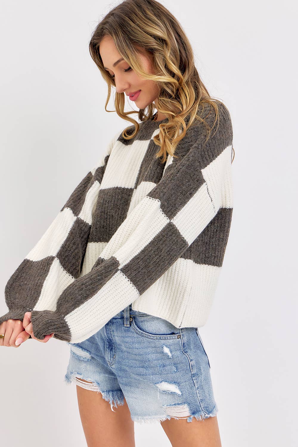 Cozy Grid Sweater